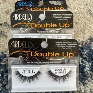 3 pairs of Ardell Double Up Double Wispies False Eyelashes — Black
